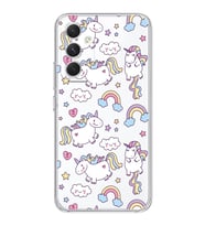 Samsung Galaxy A24 Uyumlu Unicorn Tasarımlı Şeffaf Telefon Kılıfı
