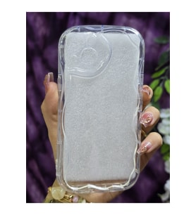 iPhone 13 / 14 Uyumlu 3D Dalga Kenarlı Şeffaf Telefon Kılıfı