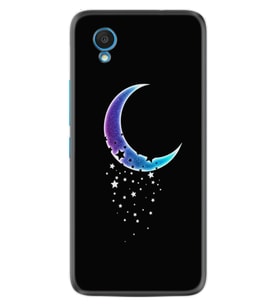 Alcatel 1 2022 Kılıf Resimli Desenli Silikon Platinium Series Moon Star 1851