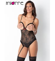 Dantelli Göğüs Dekolteli Fantezi Babydoll (Beyaz)