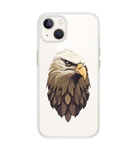 Iphone 14 PLUS Uyumlu Kartal Tasarımlı Şeffaf Telefon Kılıfı
