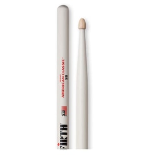 Vic Firth V5BW American Classic 5B White Baget Beyaz Kaplama - Görsel Şov - Ahşap Uç