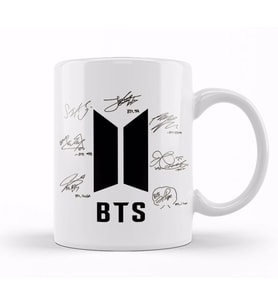 Bts ve imzalar 01 Kupa Bardak Porselen