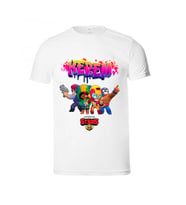 İsme Özel Brawl Stars Yazlık Çocuk Beyaz Tişört Kısa Kollu Unisex