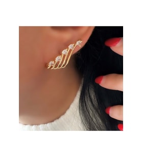 ÇOKLU GÖRÜNÜMLÜ ÇELİK KÜPE GOLD ACR3068