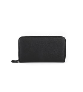 Femascu 8001 Zip Wallet Fermuarlı Mat Siyah Hakiki Deri Kadın Cüzdanı