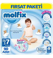 Molfix 7 Beden Bebek Bezi Fırsat Paketi 30x3 90 Adet