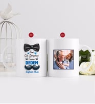 BK Gift Kişiye Özel Canım Dedem Tasarımlı Fotoğraflı Kupa Bardak-2 (Beyaz)