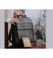 Sade Desen Unisex Gri Çanta, YKüçük Prens Hardal Cüzdan Hem Sırt Hem Capraz Hem Elde Etnik Bohem Style KOMBIN