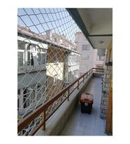 3 mm 3 X 13 Metre Güvenlik Filesi Balkon Kapatma Ağı Kedi Çocuk Emniyet Ağı  (Çok Renkli)