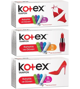 Kotex Tampon Süper - Mini - Normal 48 Li Karma Set (3PK*16)