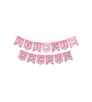 Zikzak Banner Ofset Pembe Gümüş Iyi Ki Doğdun (Çok Renkli)
