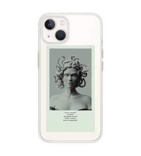 Iphone 14 Uyumlu Medusa Tasarımlı Şeffaf Telefon Kılıfı