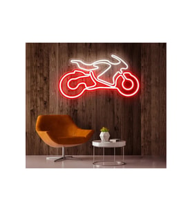 Rent A Carlara Özel Motor Figürlü Neon Tabela