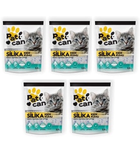 5 ADET SİLİKA KRİSTAL KEDİ KUMU 3.8 LT