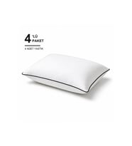 Biyeli Yastık 4'li Paket 50x70 cm 900 gr Boncuk Silikon Elyaf Dolgulu