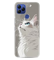 GM 21 Kılıf HD Resim Baskılı Beyaz Kedi StKd -061