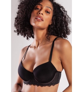 Golshan Garland Big size Plunge Bra, Black Konforlu ve Şık Sütyen