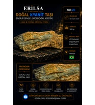 Sertifikalı Doğal Kyanit Taşı Ham Kristal Kütle Dekoratif Koleksiyon Taşı No 20