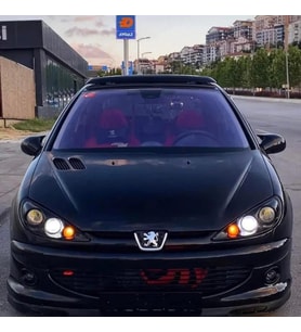  Peugeot 206 1998-2012 Uyumlu Batman Yarasa Ayna Kapağı Piano Black Abs Plastik
