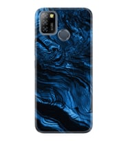 INFINIX Smart 4 5 6 Zero 8 S5 Pro Kılıf Desemli Silikon Blue MArble 1379