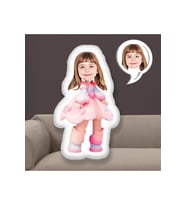 Kişiye Özel Fotoğraflı Pembe Barby Yastık 115290 30 cm