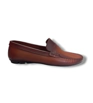 Growish GR0174 Hakiki Deri Üst Kalite Özel İşçilik Dikişli Saraçlı Kahverengi Erkek Loafer Günlük Ayakkabı (Kahverengi-K.Kahve)