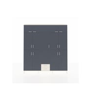 Arges Dolap 10 Raflı 2 Çekmeceli 4 Askılı 220x30x243 Aytaşı-Antrasit/Aytaşı