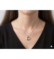 Akfecan Çelik 316L Gümüş Rengi Içi Açılır Daire Kolye (Silver)