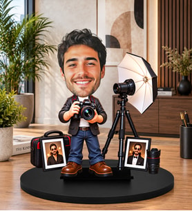 Kişiye Özel Fotoğrafçı Biblosu – Fotoğraflı Karikatür Fotoğraf Makinesi ve Stüdyo Konseptli Fotoğrafçıya Hediye