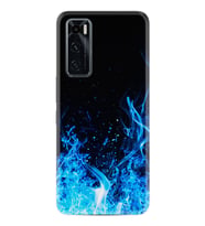 Vivo Y70 Kılıf Silikon Desen Özel Seri Blue Fire 1678