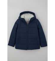 Kabancı Kız Çocuk Mont İç Kısmı Peluş Kapüşonlu Fermuarlı 6-9 Yaş , İndigo