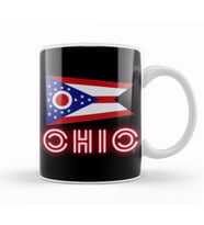 Ohio state flag gift   vintage Retro Rainbow Style Kupa Bardak Porselen