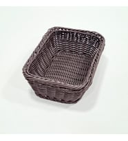 HASIR ÖRGÜLÜ DİKDÖRTGEN SEPET 22.5x16.5x8 cm PLS.
