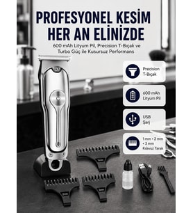 Lexroo Saç Sakal Kesme Makinesi Lazer Epilasyon Öncesi Kısaltma Makinesi