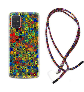 Samsung a71 A72 A73 A7 A9 2018 C7 C9 Kılıf Boyun Asklı Rasta Silikon Nazar Boncukları 1746