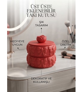Özel Tasarım Blossom Takı Kutusu ve Dekoratif Fiyonklu Saklama Kabı