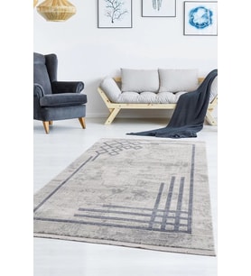 Breda Modern Salon ve Oturma Odası Halısı - Mavi