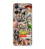 Xiaomi Redmi 12 Uyumlu Uyumlu Toy Story Kolaj Tasarımlı Şeffaf Telefon Kılıfı