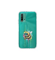 Redmi 9T ile uyumlu Splash arı tasarımlı şeffaf silikon kılıf