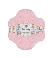 Northcity 5 Adet Yumurcak Kadife El Örgü İpi Bebe Pembe K768