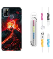 INFINIX Smart 4 5 6 Zero 8 S5 Pro Kılıf Kablo Koruma Spiral Silikon Yanardağ 1611