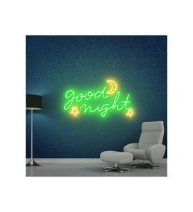 Good Nıght Yazılı ve Şekilli Neon Tabela