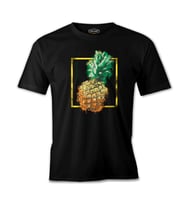 Pinapple in Front of a Square Siyah Erkek Tshirt