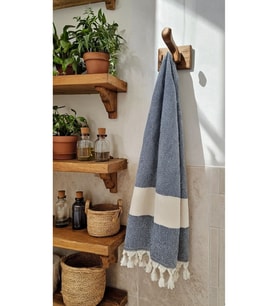 Unisex Siyah Elmas Peştemal Havlu – Şık ve Pratik Kullanım, %100 Pamuk, (90 x 150 cm)