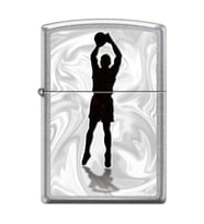 Zippo Basketball Player Shadow Street Chrome Çakmak - 49007-00063-MODEL31
