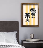 BK Gift Yatak Odası Konseptli Doğal Masif Ahşap Çerçeveli Tablo 45x65cm-105