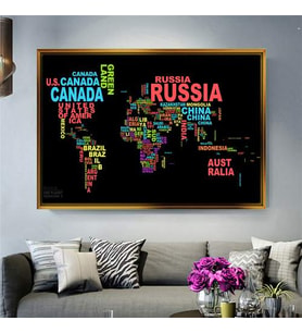 Altın Çerçeveli dekoratif tablo l1065 (Gold)