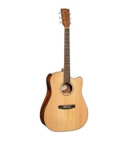 Cort Earth60CENAT Elektro Akustik Gitar - Natürel (Başlangıç/Orta Seviye)  Masif Ladin Üst Kapak, Maun Arka ve Yanlar, Kesik Kasa Formu ve Dahili Elektronik