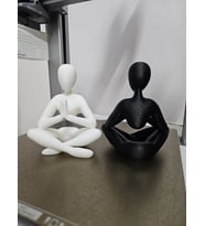 2 Renk Sİyah ve Beyaz Yoga Yapan Figür heykelcik Ev Dekorasyon Dekoratif